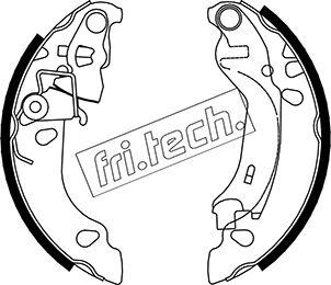 Fri.Tech. 1034.107 - Комплект гальм, барабанний механізм autozip.com.ua