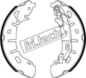 Fri.Tech. 1034.124 - Комплект гальм, барабанний механізм autozip.com.ua