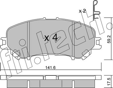 Fri.Tech. 1034.1 - Гальмівні колодки, дискові гальма autozip.com.ua