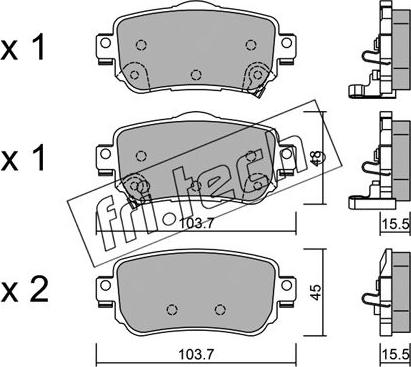 Fri.Tech. 1035.0 - Гальмівні колодки, дискові гальма autozip.com.ua