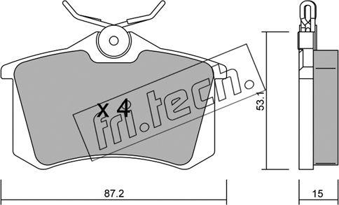 Fri.Tech. 102.0 - Гальмівні колодки, дискові гальма autozip.com.ua