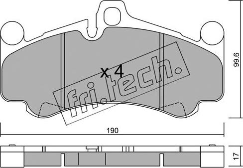 Fri.Tech. 1028.0 - Гальмівні колодки, дискові гальма autozip.com.ua