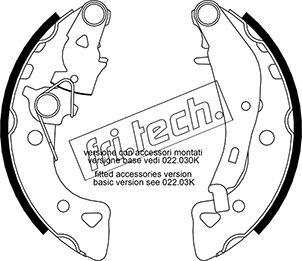Fri.Tech. 1022.034Y - Комплект гальм, барабанний механізм autozip.com.ua