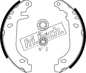 Fri.Tech. 1022.032 - Комплект гальм, барабанний механізм autozip.com.ua
