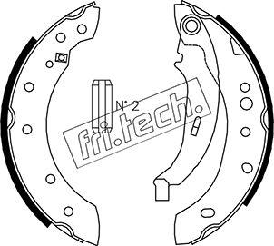 Fri.Tech. 1079.195 - Комплект гальм, барабанний механізм autozip.com.ua