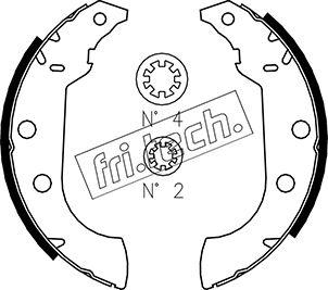Fri.Tech. 1079.186 - Комплект гальм, барабанний механізм autozip.com.ua