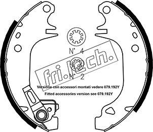 Fri.Tech. 1079.180Y - Комплект гальм, барабанний механізм autozip.com.ua