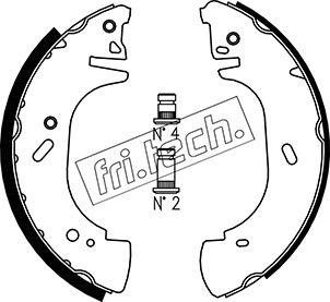 Fri.Tech. 1073.171 - Комплект гальм, барабанний механізм autozip.com.ua