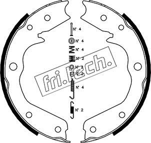 Fri.Tech. 1073.173K - Комплект гальм, ручник, парковка autozip.com.ua