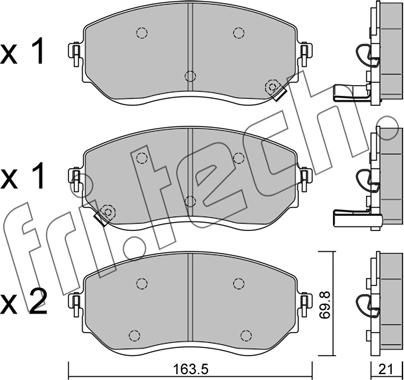 Fri.Tech. 1191.0 - Гальмівні колодки, дискові гальма autozip.com.ua