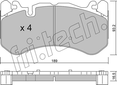 Fri.Tech. 1198.1 - Гальмівні колодки, дискові гальма autozip.com.ua