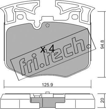 Fri.Tech. 1146.0 - Гальмівні колодки, дискові гальма autozip.com.ua