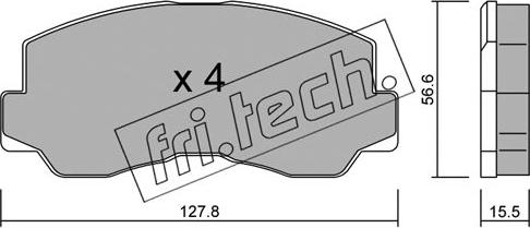 Fri.Tech. 114.0 - Гальмівні колодки, дискові гальма autozip.com.ua