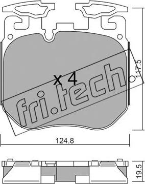 Fri.Tech. 1147.0 - Гальмівні колодки, дискові гальма autozip.com.ua