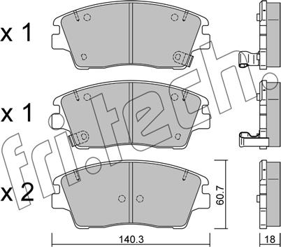 Fri.Tech. 1164.0 - Гальмівні колодки, дискові гальма autozip.com.ua