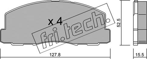 Fri.Tech. 116.0 - Гальмівні колодки, дискові гальма autozip.com.ua