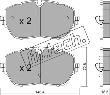 Fri.Tech. 1105.0 - Гальмівні колодки, дискові гальма autozip.com.ua