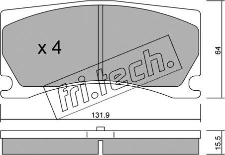 Fri.Tech. 1106.0 - Гальмівні колодки, дискові гальма autozip.com.ua
