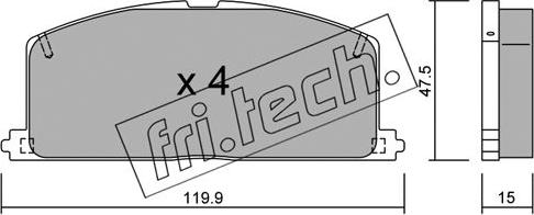 Fri.Tech. 110.0 - Гальмівні колодки, дискові гальма autozip.com.ua