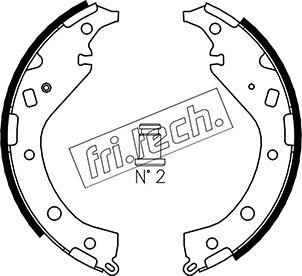 Fri.Tech. 1115.309 - Комплект гальм, барабанний механізм autozip.com.ua