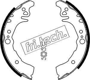 Fri.Tech. 1115.306 - Комплект гальм, барабанний механізм autozip.com.ua