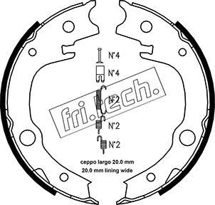 Fri.Tech. 1115.315K - Комплект гальм, ручник, парковка autozip.com.ua