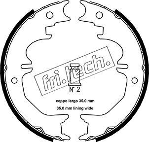 Fri.Tech. 1115.313 - Комплект гальм, ручник, парковка autozip.com.ua