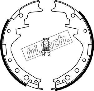 Fri.Tech. 1115.249 - Комплект гальм, барабанний механізм autozip.com.ua