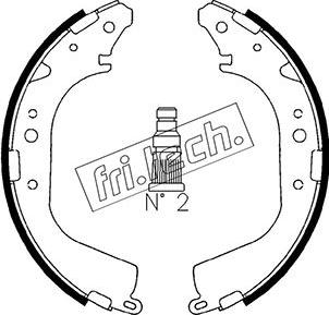 Fri.Tech. 1115.268 - Комплект гальм, барабанний механізм autozip.com.ua