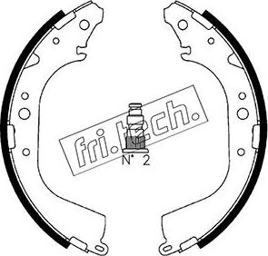 Fri.Tech. 1115.288 - Комплект гальм, барабанний механізм autozip.com.ua