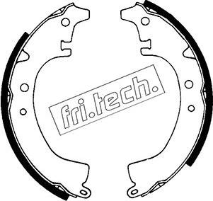 Fri.Tech. 1115.227 - Комплект гальм, барабанний механізм autozip.com.ua