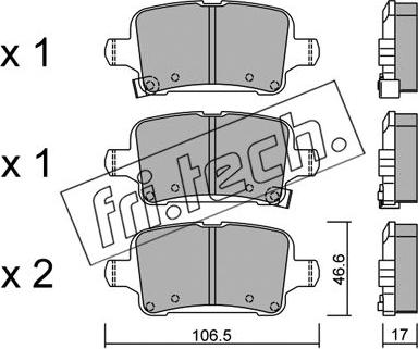 Fri.Tech. 1116.0 - Гальмівні колодки, дискові гальма autozip.com.ua