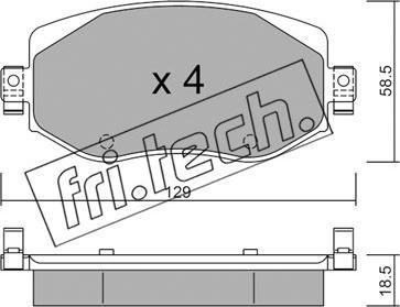 Fri.Tech. 1110.0 - Гальмівні колодки, дискові гальма autozip.com.ua