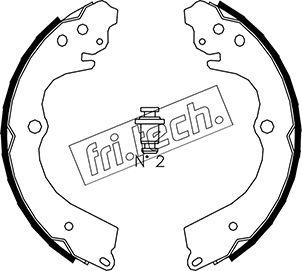 Fri.Tech. 1110.334 - Комплект гальм, барабанний механізм autozip.com.ua