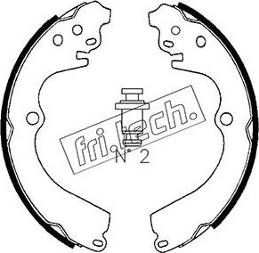 Fri.Tech. 1110.332 - Комплект гальм, барабанний механізм autozip.com.ua