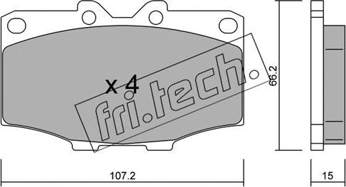Fri.Tech. 111.0 - Гальмівні колодки, дискові гальма autozip.com.ua