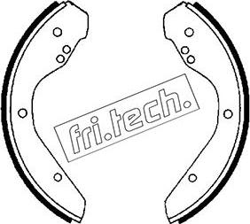 Fri.Tech. 1124.251 - Комплект гальм, барабанний механізм autozip.com.ua