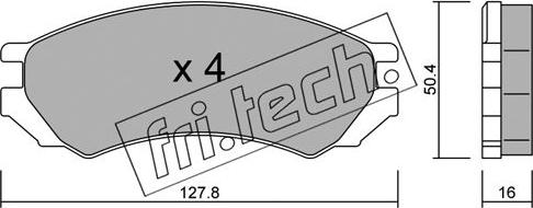 Fri.Tech. 184.0 - Гальмівні колодки, дискові гальма autozip.com.ua