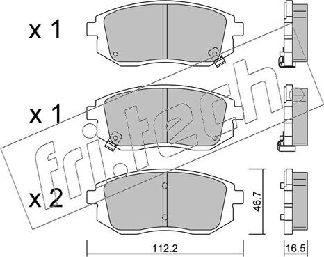 Fri.Tech. 1353.0 - Гальмівні колодки, дискові гальма autozip.com.ua