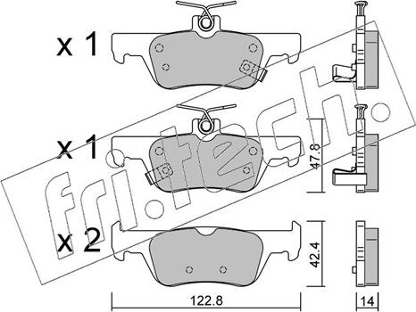 Fri.Tech. 1364.0 - Гальмівні колодки, дискові гальма autozip.com.ua