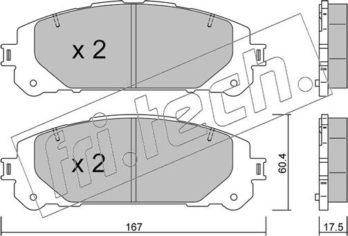 Fri.Tech. 1367.0 - Гальмівні колодки, дискові гальма autozip.com.ua