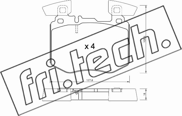 Fri.Tech. 1310.0 - Гальмівні колодки, дискові гальма autozip.com.ua