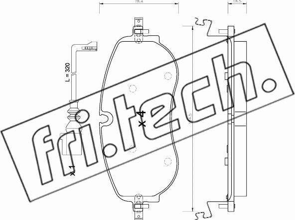 Fri.Tech. 1320.0 - Гальмівні колодки, дискові гальма autozip.com.ua