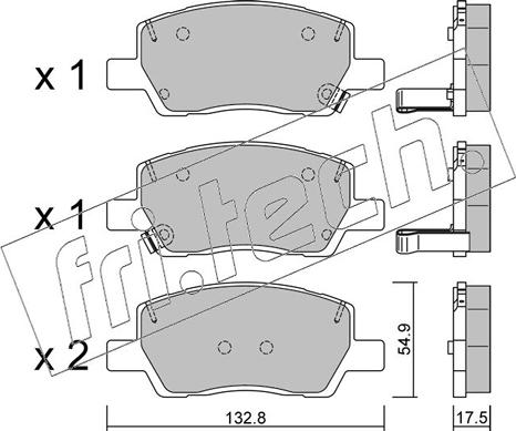 Fri.Tech. 1296.0 - Гальмівні колодки, дискові гальма autozip.com.ua