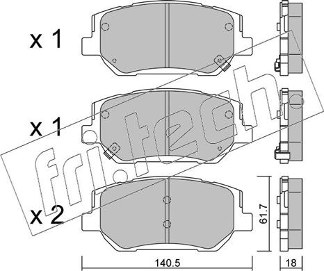 Fri.Tech. 1297.0 - Гальмівні колодки, дискові гальма autozip.com.ua