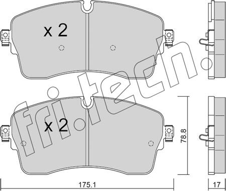 Fri.Tech. 1250.0 - Гальмівні колодки, дискові гальма autozip.com.ua