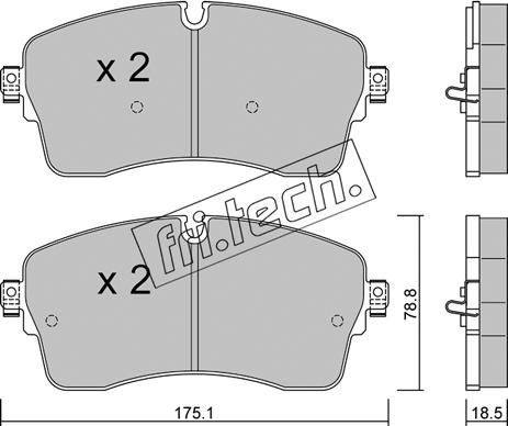 Fri.Tech. 1250.1 - Гальмівні колодки, дискові гальма autozip.com.ua