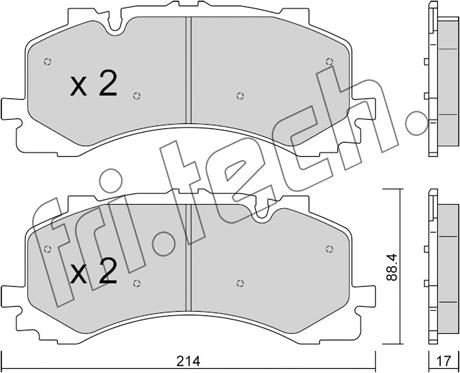 Fri.Tech. 1252.0 - Гальмівні колодки, дискові гальма autozip.com.ua