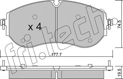 Fri.Tech. 1262.0 - Гальмівні колодки, дискові гальма autozip.com.ua