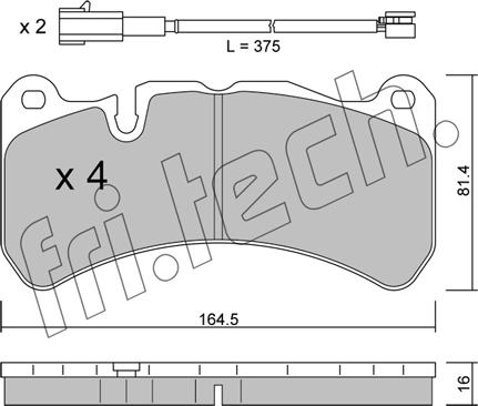 Fri.Tech. 1201.1 - Гальмівні колодки, дискові гальма autozip.com.ua